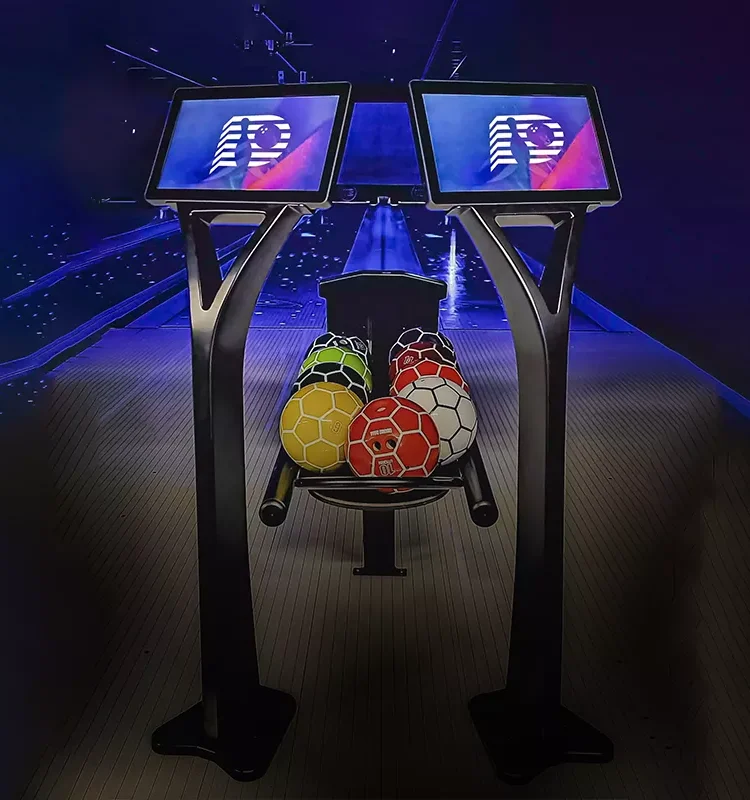 Next-Gen Bowling Lanes Installed In Entertainment Venue USBC-Certified Bowling System Close-up Discovery Bowl Lane With Immersive and Interactive Game Modes
